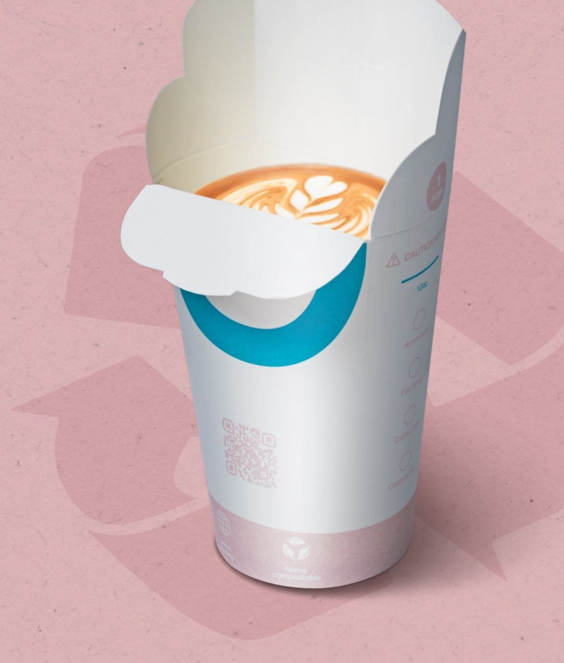 The Good Cup avec couvercle papier intégré ouvert