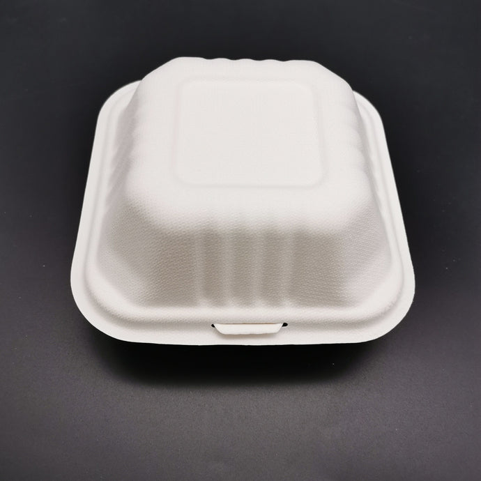 Bagasse burger box - 6in