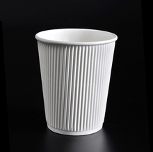 Load image into Gallery viewer, 8oz / 280ml Lined coated ripple wall coffee paper cup
